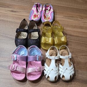 Kids Cat And Jack shoe bundle - Pink, Gold, Black, White. Size 9/10